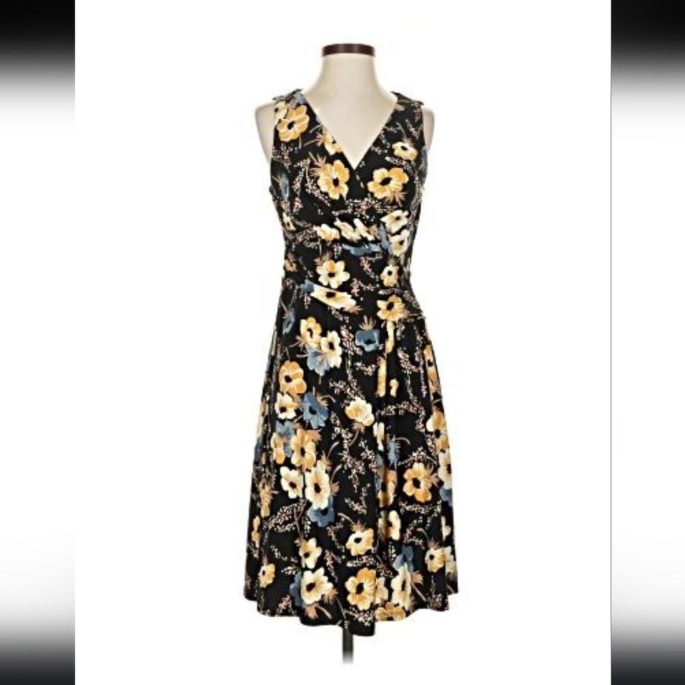 NEWLauren Ralph Lauren Black Label Floral Sleeveless Dress Plus Size 22W #113